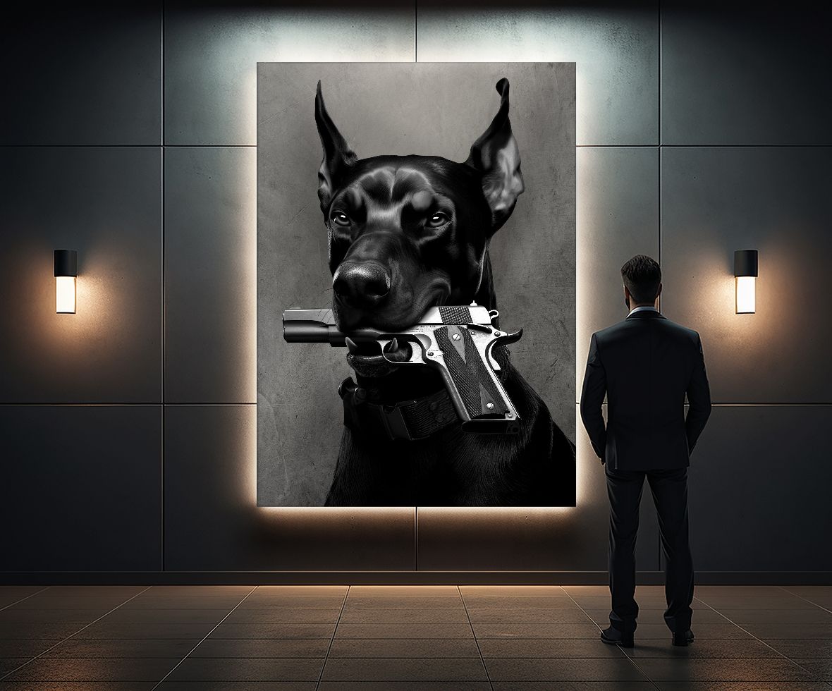 Fresque murale Artmazing  Dobermann