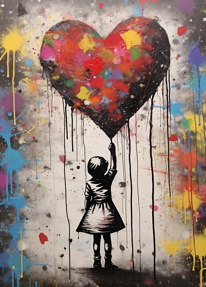 Leinwandbild "Girl And The Heart"