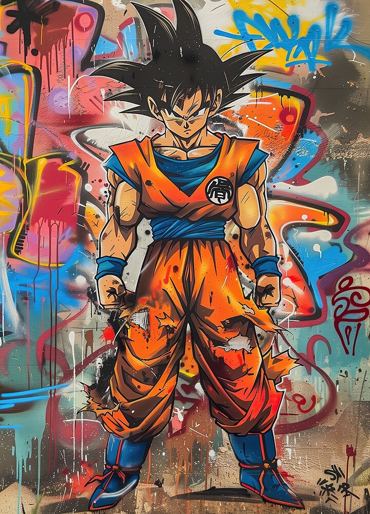 Leinwandbild "Goku Grafitti"