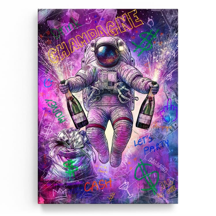 Artmazing Leinwandbild Champagne in Space