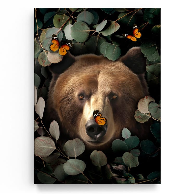 Artmazing Leinwandbild Dschungelblick Bär