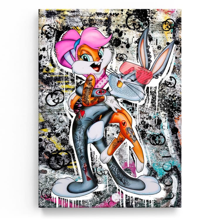 Artmazing Leinwandbild Inked Bunny