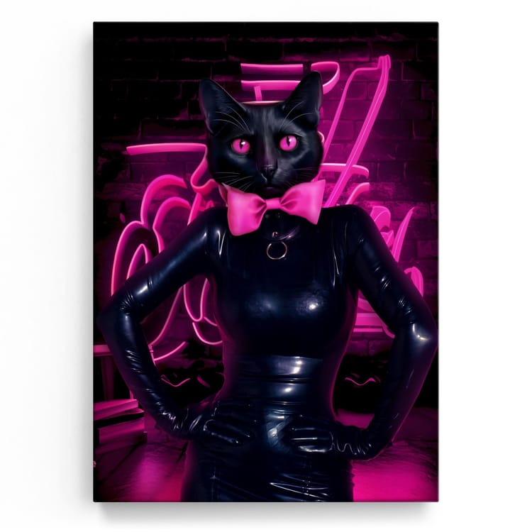 Artmazing Leinwandbild Neon Kitty