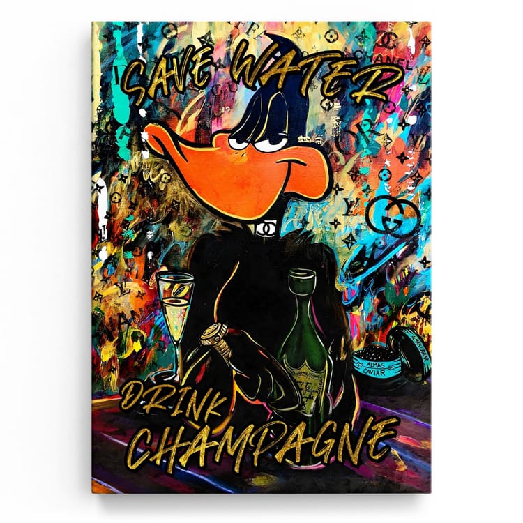 Artmazing Leinwandbild Save Water With Daffy