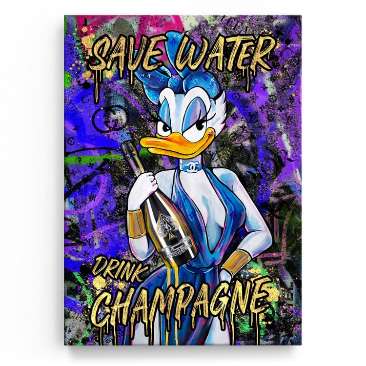 Artmazing Leinwandbild Save Water With Daisy