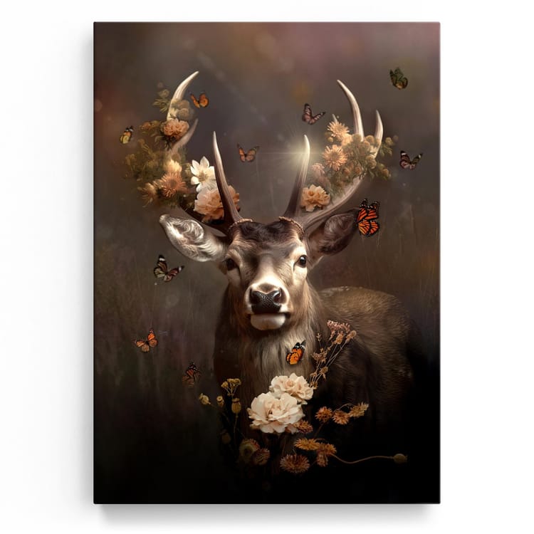 Artmazing Leinwandbild Hirsch im Traumland