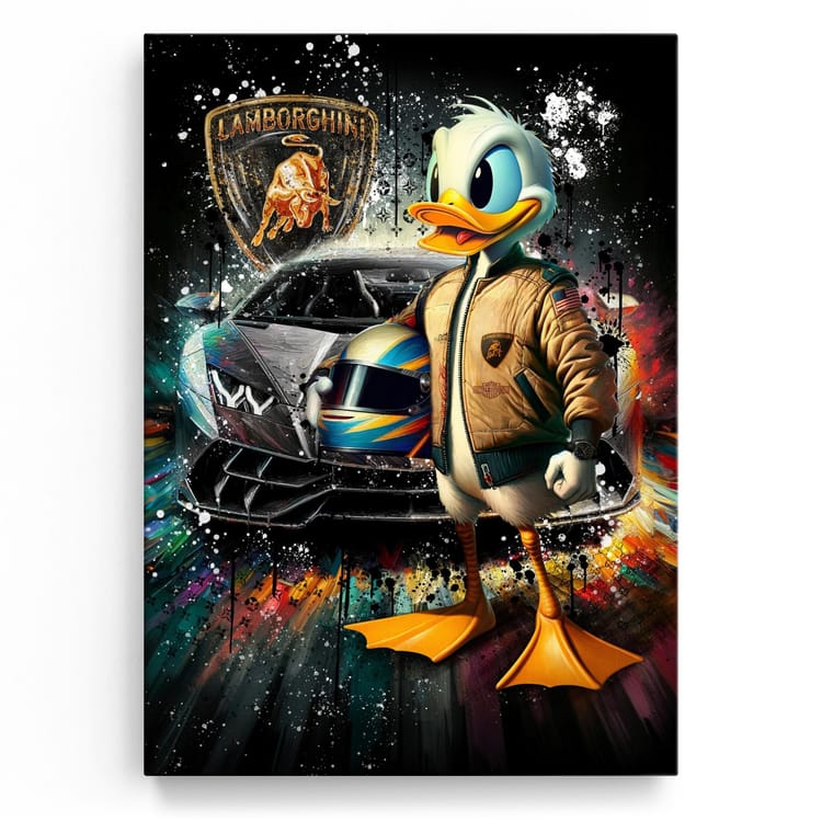 Artmazing Leinwandbild Quack Speed Ahead
