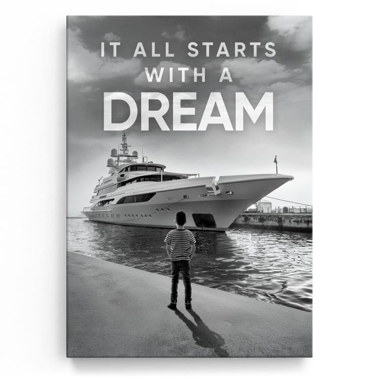 Artmazing Leinwandbild It All Starts With A Dreamboat