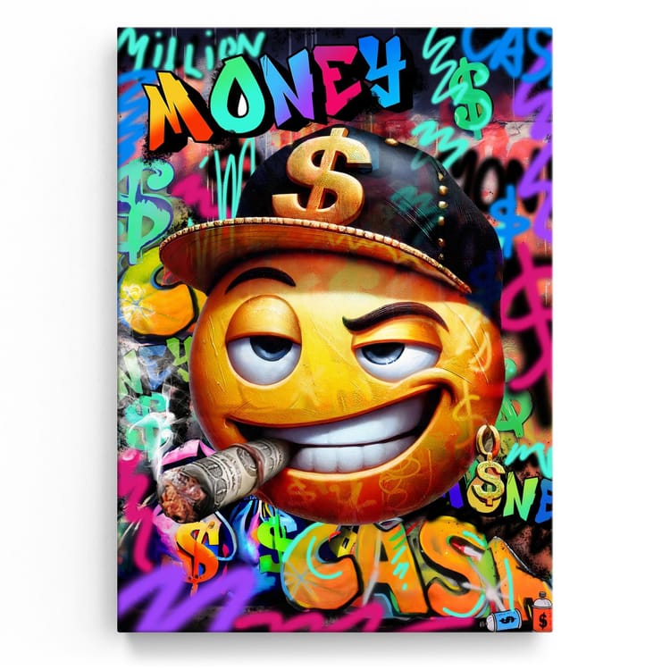 Artmazing Leinwandbild Moneymoji