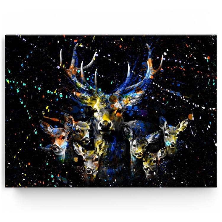 Artmazing Leinwandbild Familie des Waldes