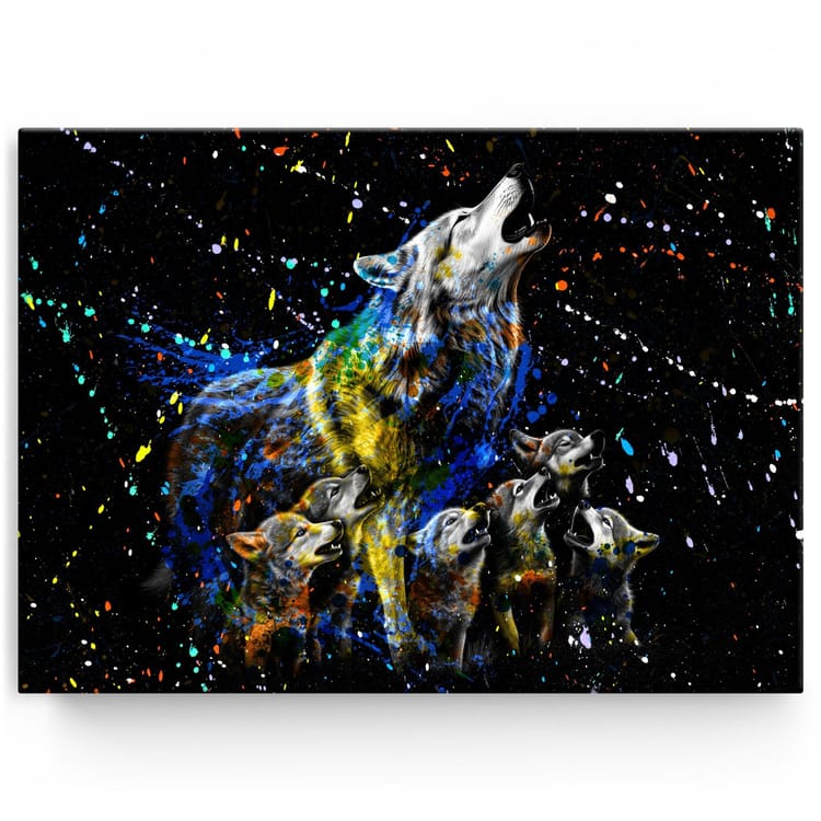Artmazing Leinwandbild Farben des Rudels