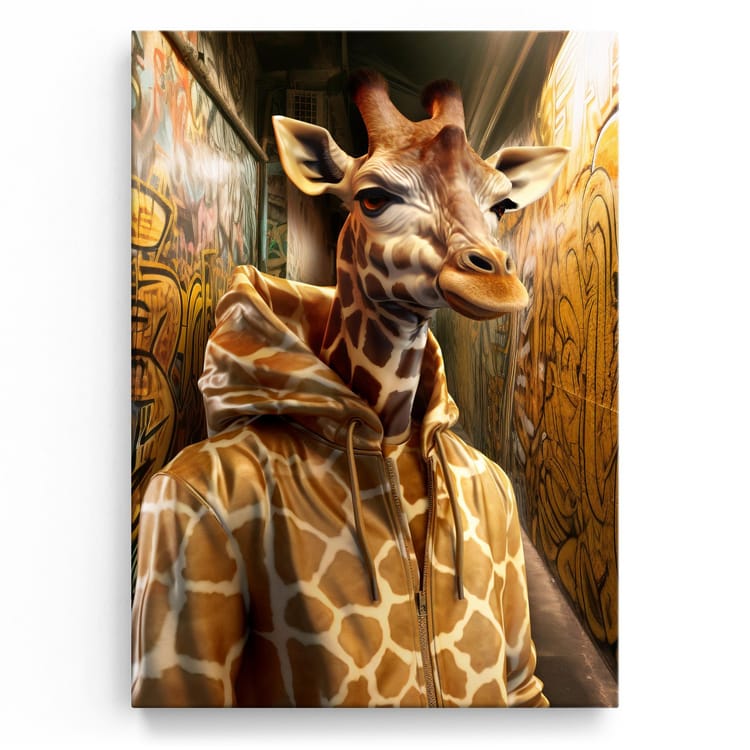 Artmazing Leinwandbild Urban Giraffe