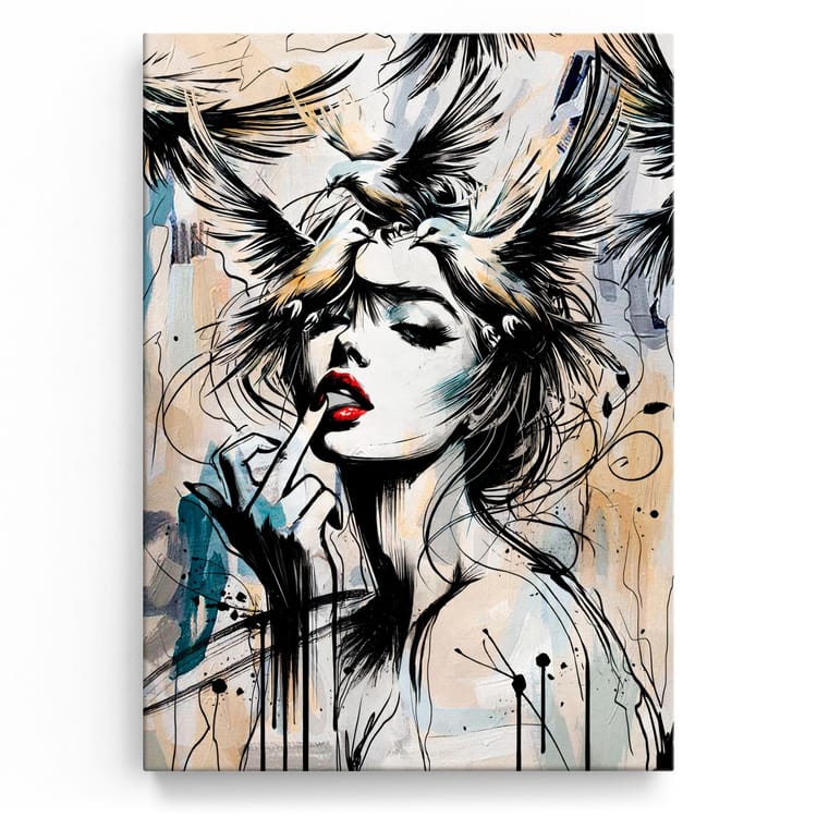 Artmazing Leinwandbild Flipping the Bird