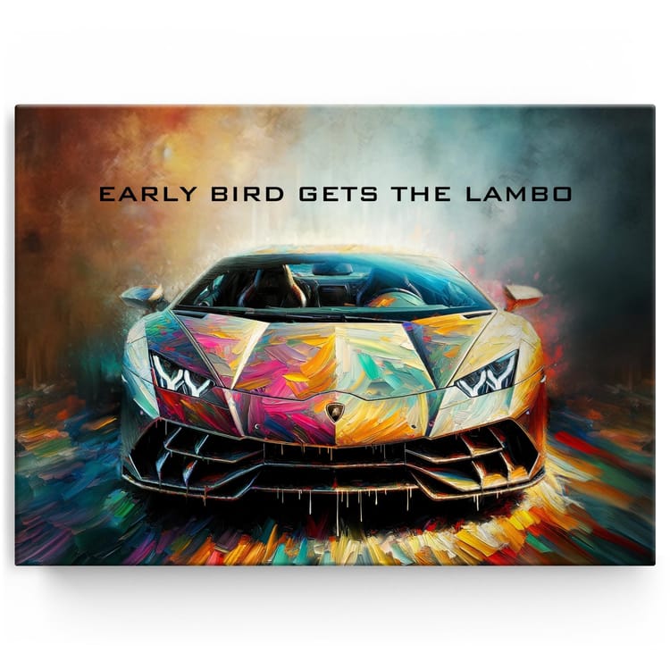 Artmazing Leinwandbild Get The Lambo