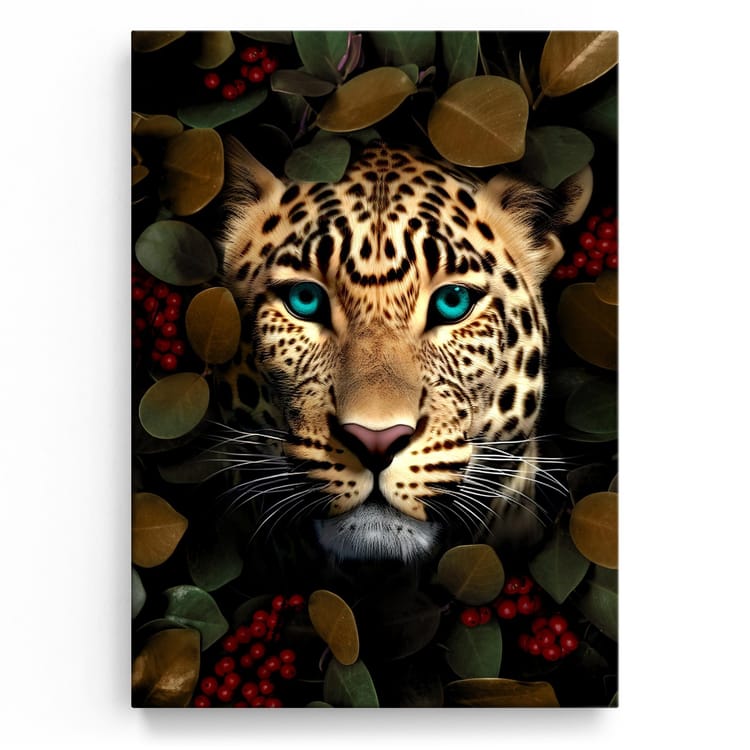 Artmazing Leinwandbild Dschungelblick Leopard