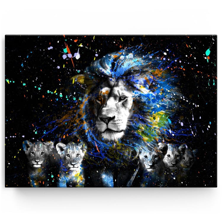 Artmazing Leinwandbild Familie der Savanne