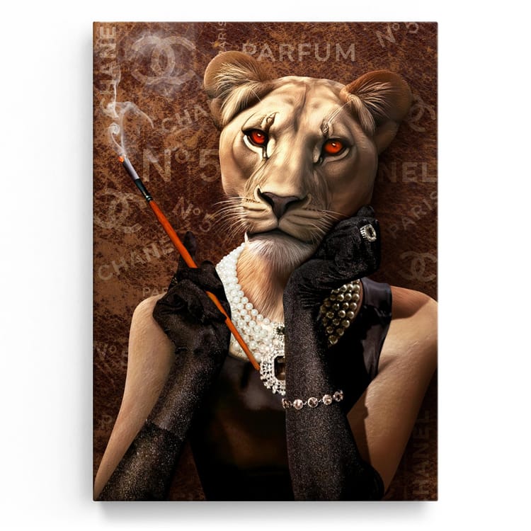 Artmazing Leinwandbild Lady Löwe