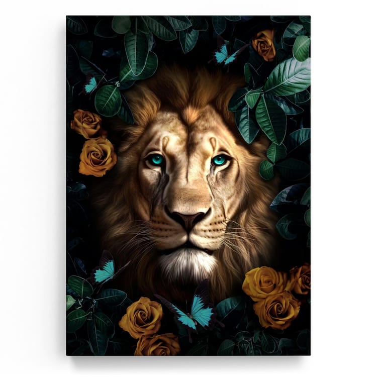 Artmazing Leinwandbild Dschungelblick Löwe