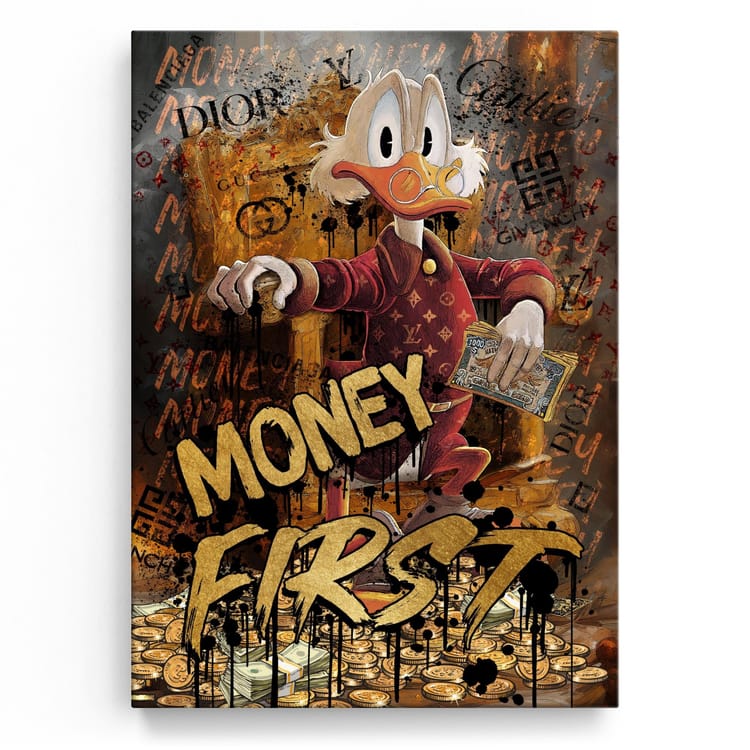 Artmazing Leinwandbild Money First