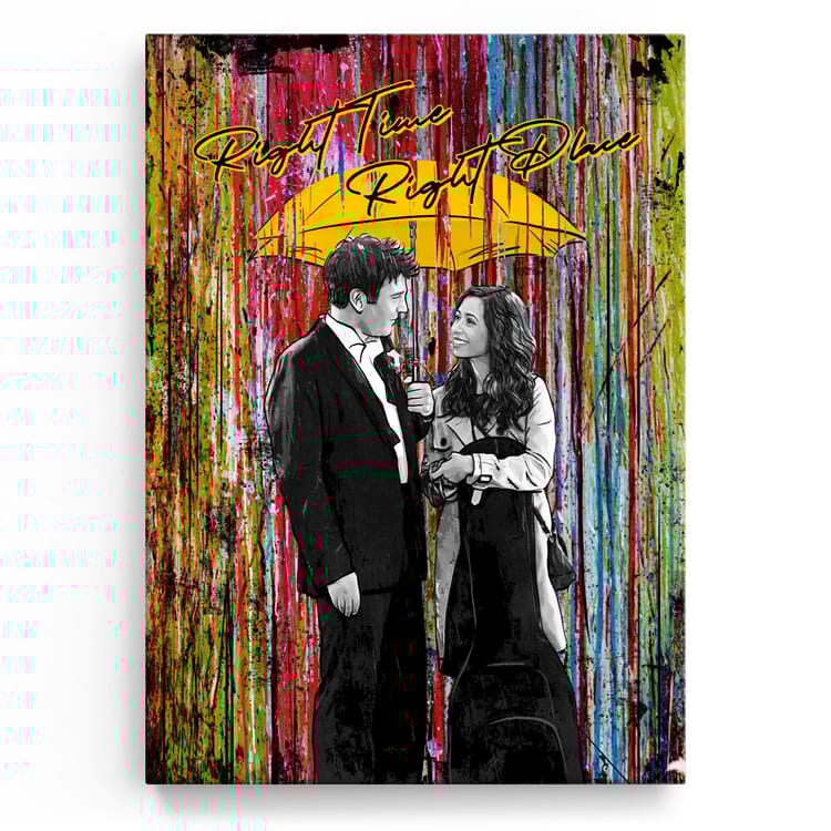 Artmazing Leinwandbild Yellow Umbrella
