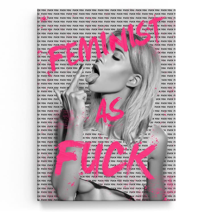 Artmazing Leinwandbild Feminist As F*ck