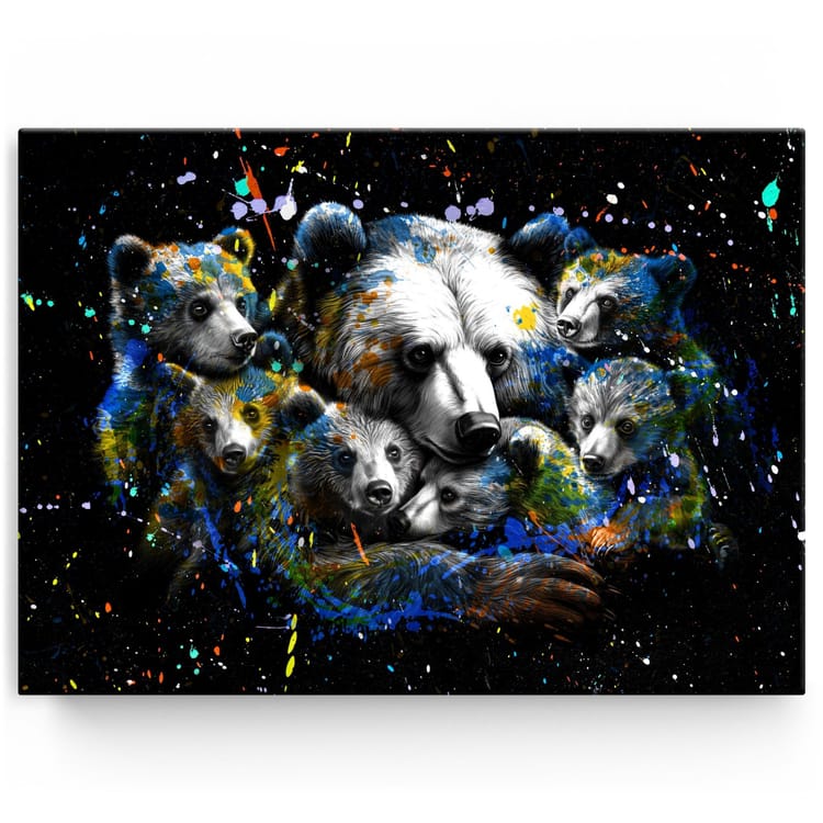 Artmazing Leinwandbild Bärenstarker Zusammenhalt