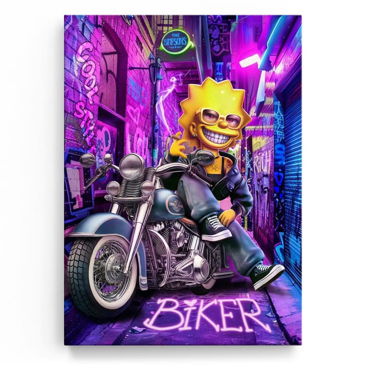 Artmazing Leinwandbild Biker Lisa