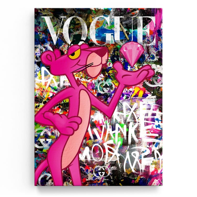 Artmazing Leinwandbild Pink Panthers Diamond