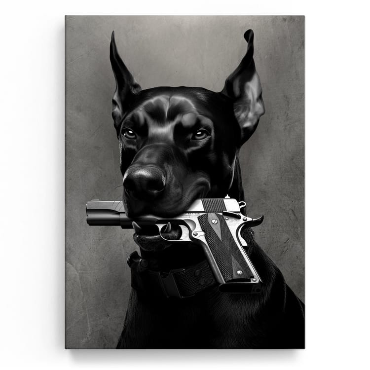 Artmazing Leinwandbild Dobermann