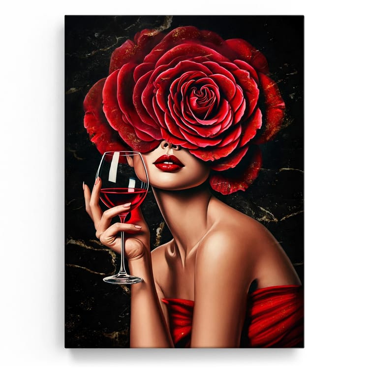 Artmazing Leinwandbild Head of Roses