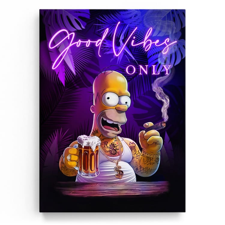 Artmazing Leinwandbild Good Vibes Only