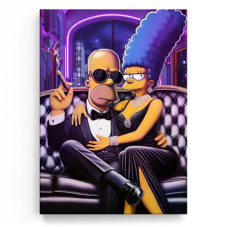 Artmazing Leinwandbild Mr and Mrs Simpson