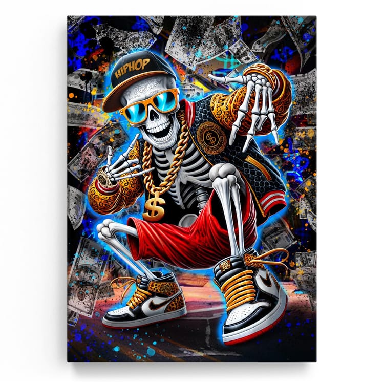 Artmazing Leinwandbild Sneakerhead Skeleton