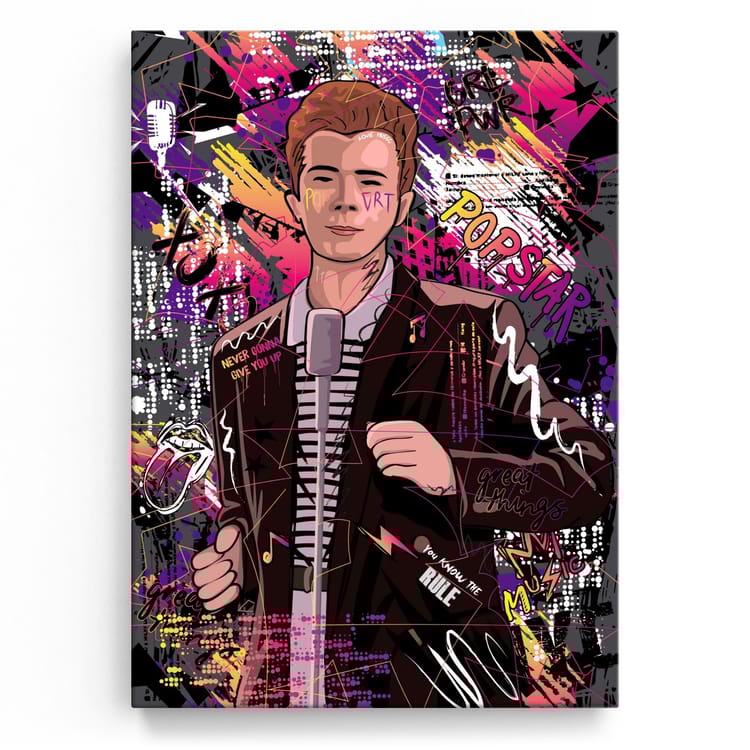 Artmazing Leinwandbild Rick Rolled