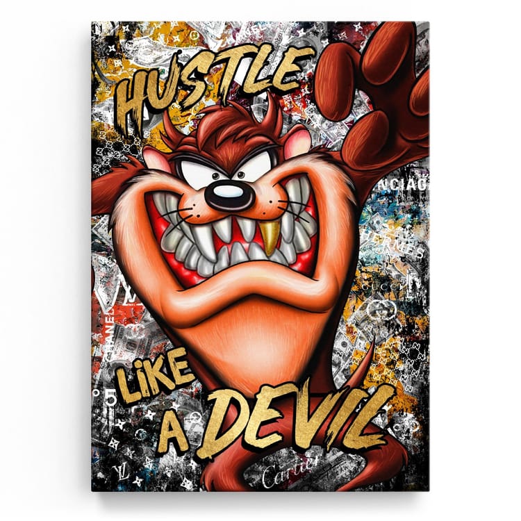 Artmazing Leinwandbild Hustle Like The Devil