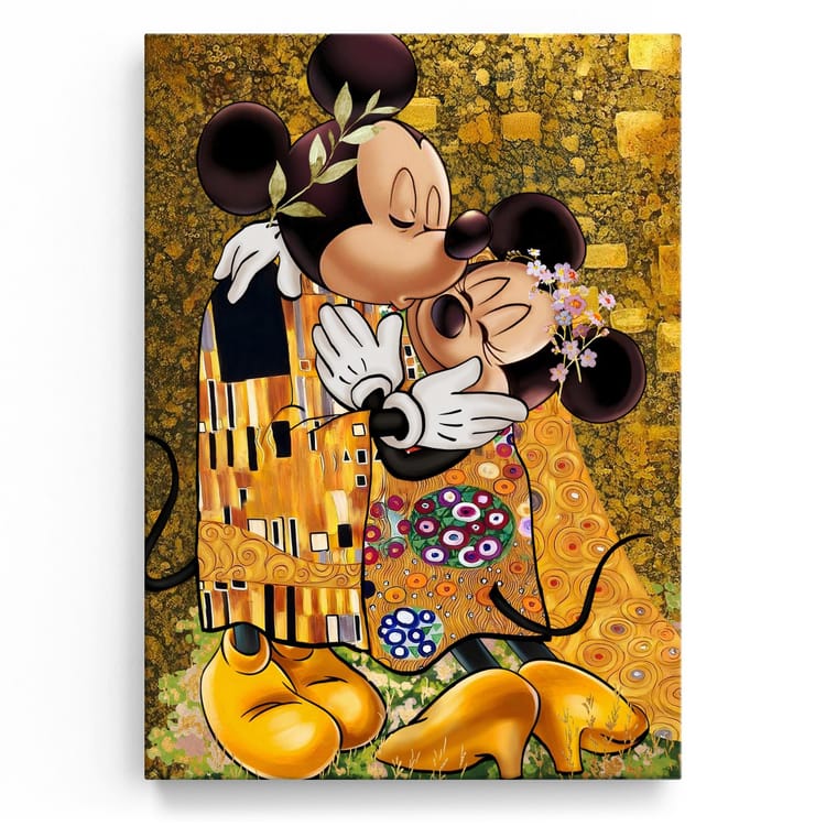 Artmazing Leinwandbild Kiss The Mouse
