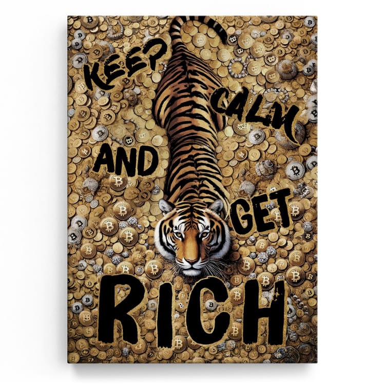 Artmazing Leinwandbild Keep Calm And Trade Crypto