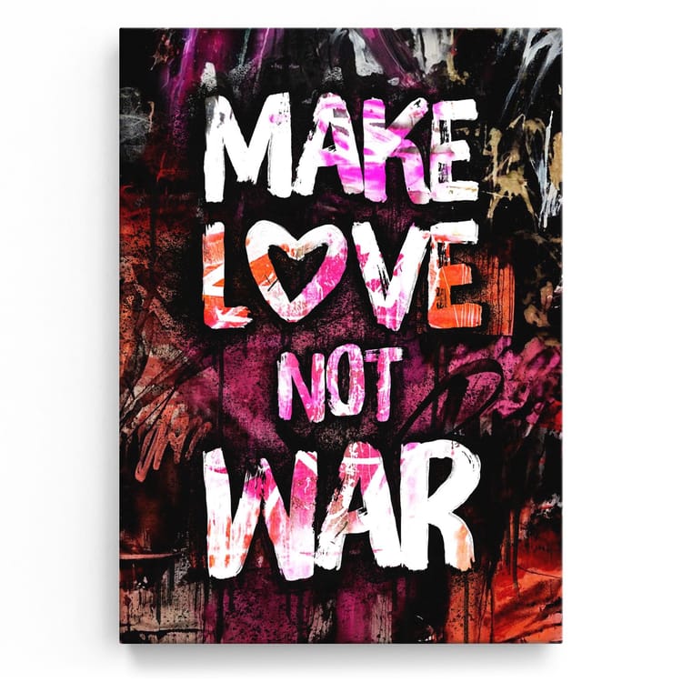 Artmazing Leinwandbild Make Love Not War