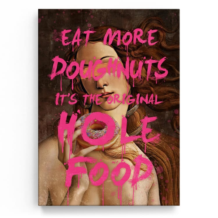 Artmazing Leinwandbild Eat More Doughnuts