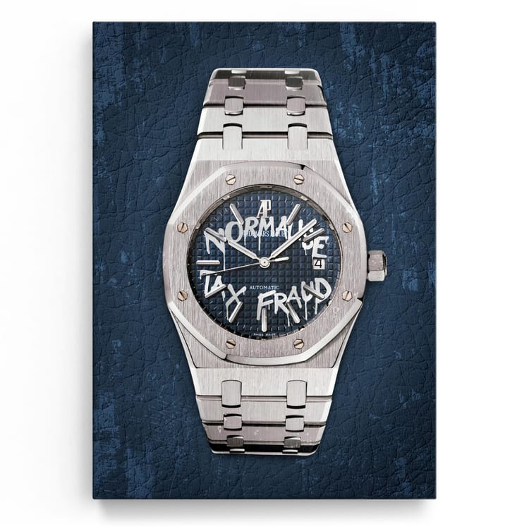 Artmazing Leinwandbild Normalize Tax Fraud Titanium Blue