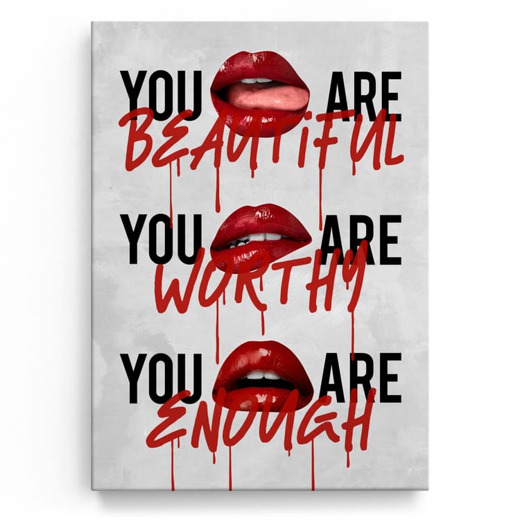 Artmazing Leinwandbild You Are Worthy