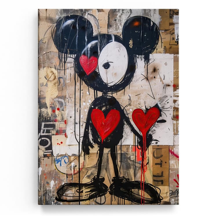 Artmazing Leinwandbild Abstract Mickey