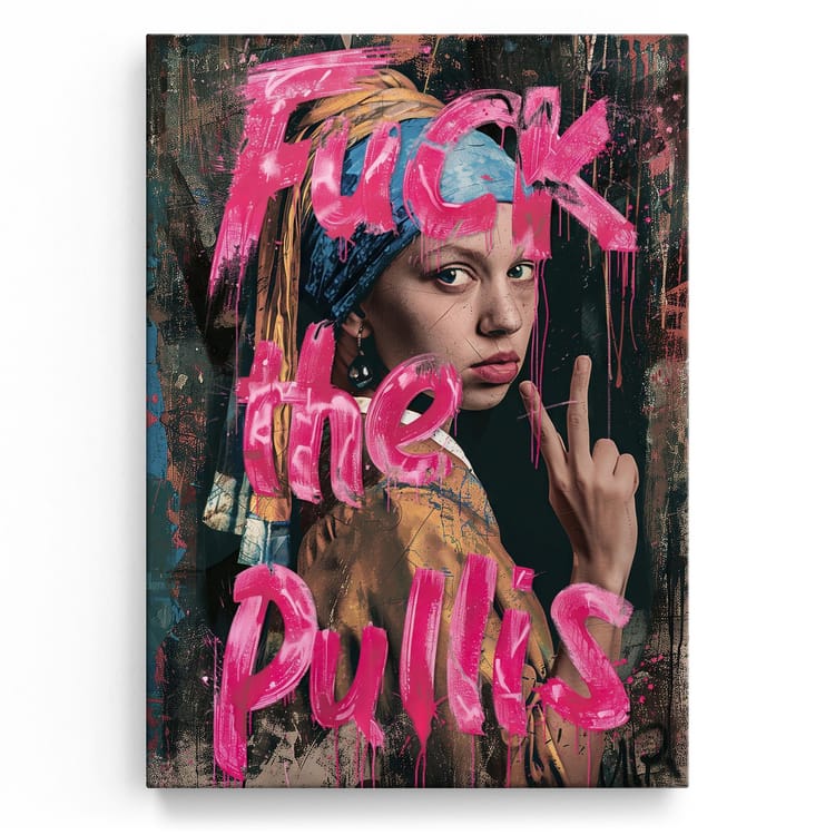Artmazing Leinwandbild F*ck The Pullis