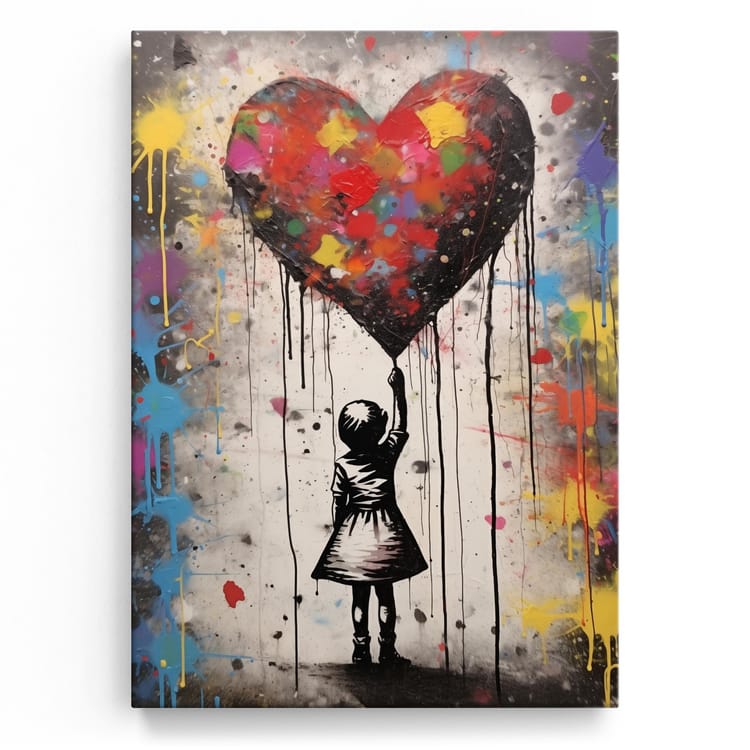 Artmazing Leinwandbild Girl And The Heart