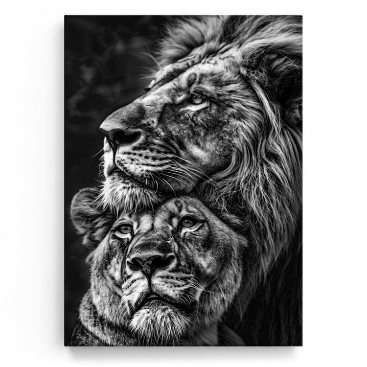 Artmazing Leinwandbild Lions In Love