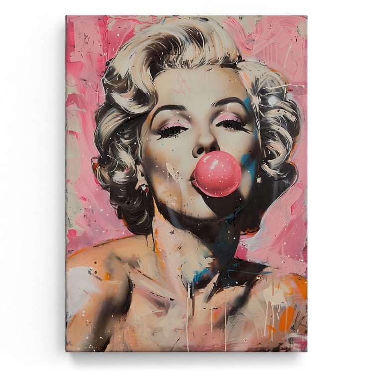 Artmazing Leinwandbild Bubblicious Marilyn Pink