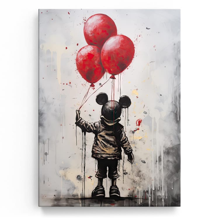 Artmazing Leinwandbild Mouse Balloons