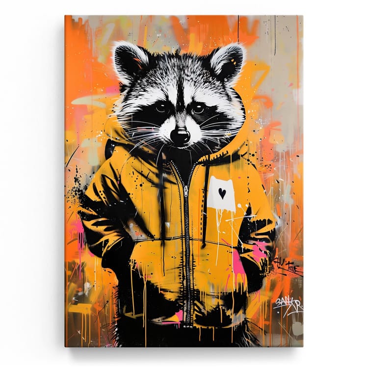 Artmazing Leinwandbild Urban Racoon