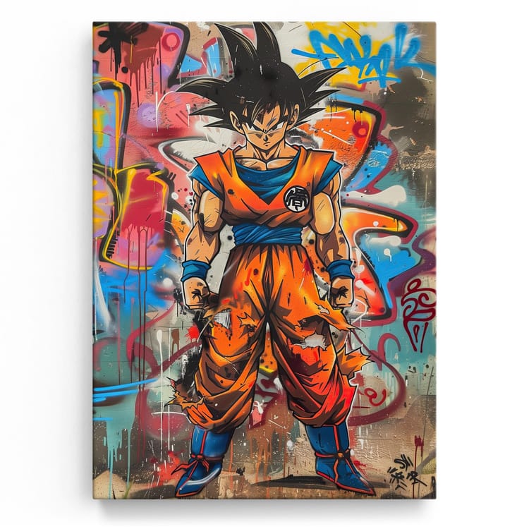 Artmazing Leinwandbild Goku Grafitti