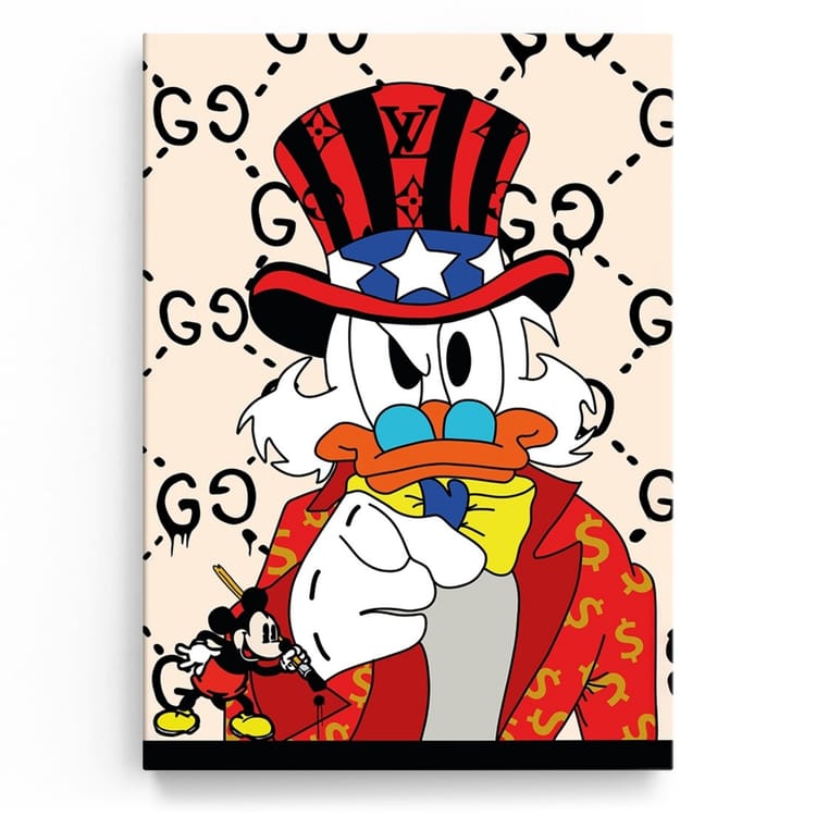 Artmazing Leinwandbild Uncle Scrooge